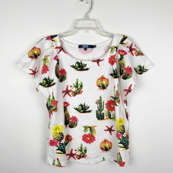 HP NWOT Anthro Eva Franco Desert Cactus Crew Tee S - Picture 3 of 8